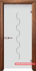 Стъклена врата модел Gravur 13-1 - Златен дъб