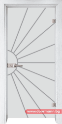 Стъклена врата модел Gravur 13-2 - Бреза