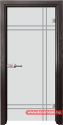 Стъклена врата модел Gravur 13-8 - Венге
