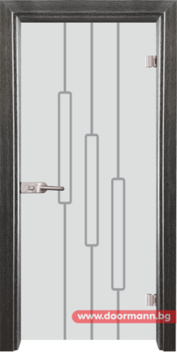 Стъклена врата модел Sand 14-11 - Сив кестен