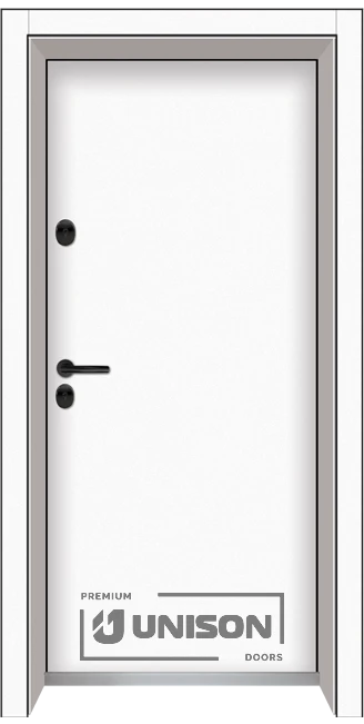 Входна врата Unison Clima Basic, цвят Бял Мат
