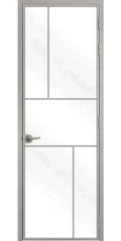 Стъклена Интериорна Врата Lusso L-10 Сив Мат