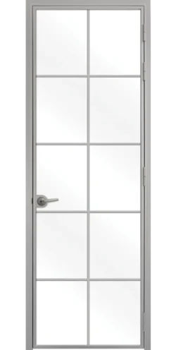 Стъклена Интериорна Врата Lusso L-3 Сив Мат