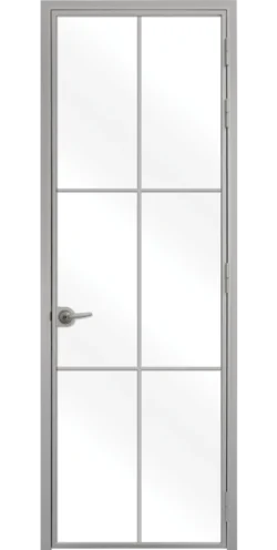 Стъклена Интериорна Врата Lusso L-9 Сив Мат