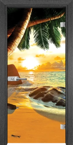 Стъклена Врата Gama Print G 13-14 Сив Кестен